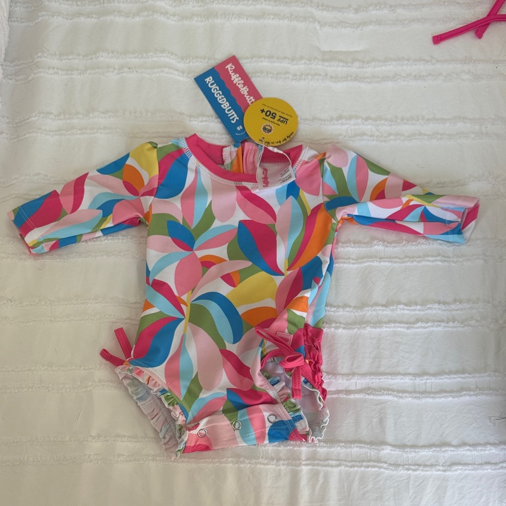 Ruffle Butts Vibrant Patterned Rashguard